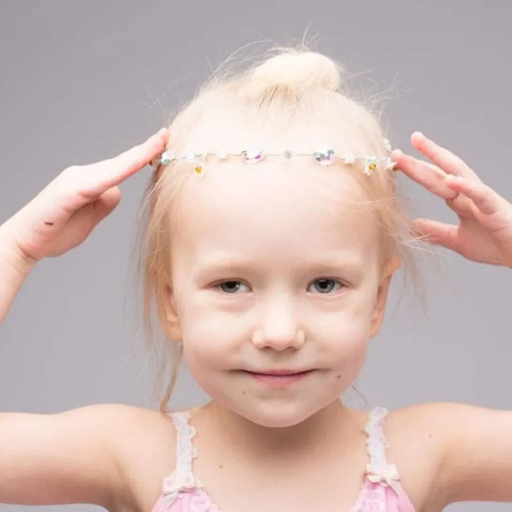 Flower Girl Headpiece Hair Vine Silver Bridal Hair Vines Flower Pearl Headpiece